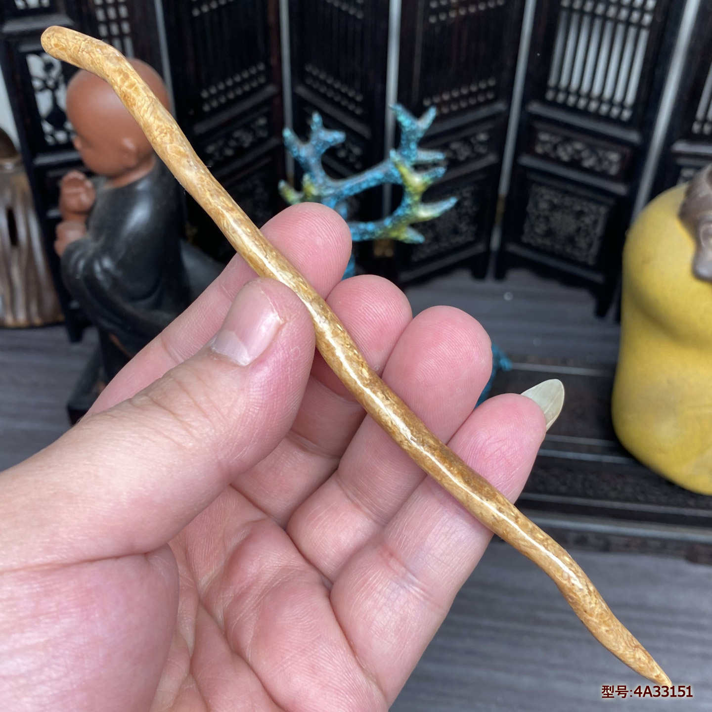 保真天然海柳发簪女新中式发簪子