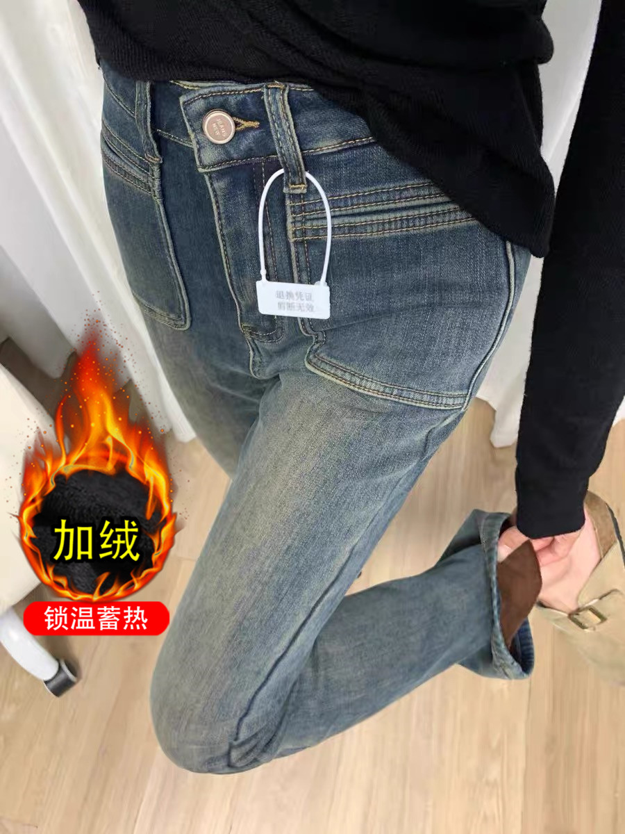 小个子长裤加绒加厚2025秋冬季