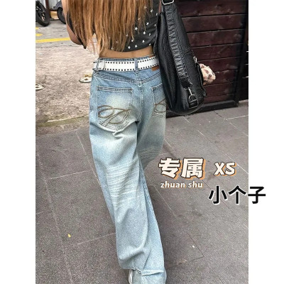 高街潮牌宽松bf风辣妹牛仔裤