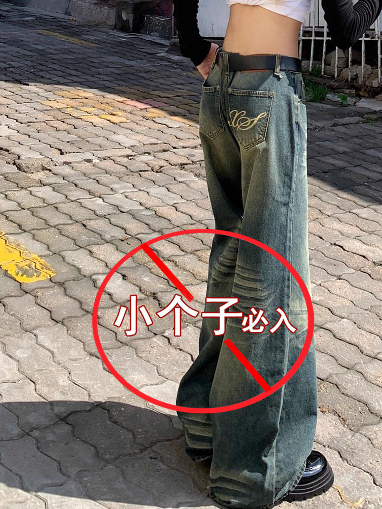 小个子长裤适中牛仔面料2025秋季