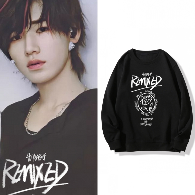 时代少年团宋亚轩同款潮牌字母卫衣外套女秋冬季韩版情侣装上衣服