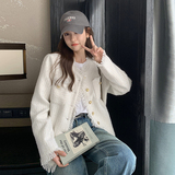 白色小香风外套女2023秋季新款小个子法式名媛气质高级感开衫上衣，女装短外套，铱本正襟