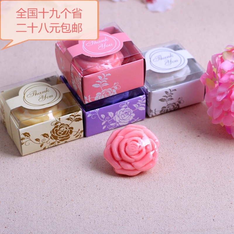 微商引流節日活動小禮品 婚慶伴手禮小禮品浪漫玫瑰香皂精油皂