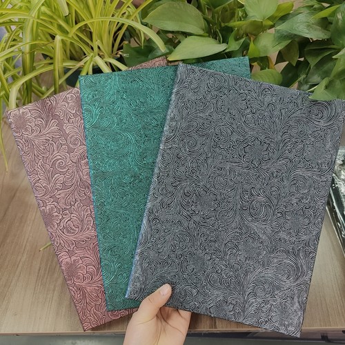 a4古风证书壳复古立体花纹可定制