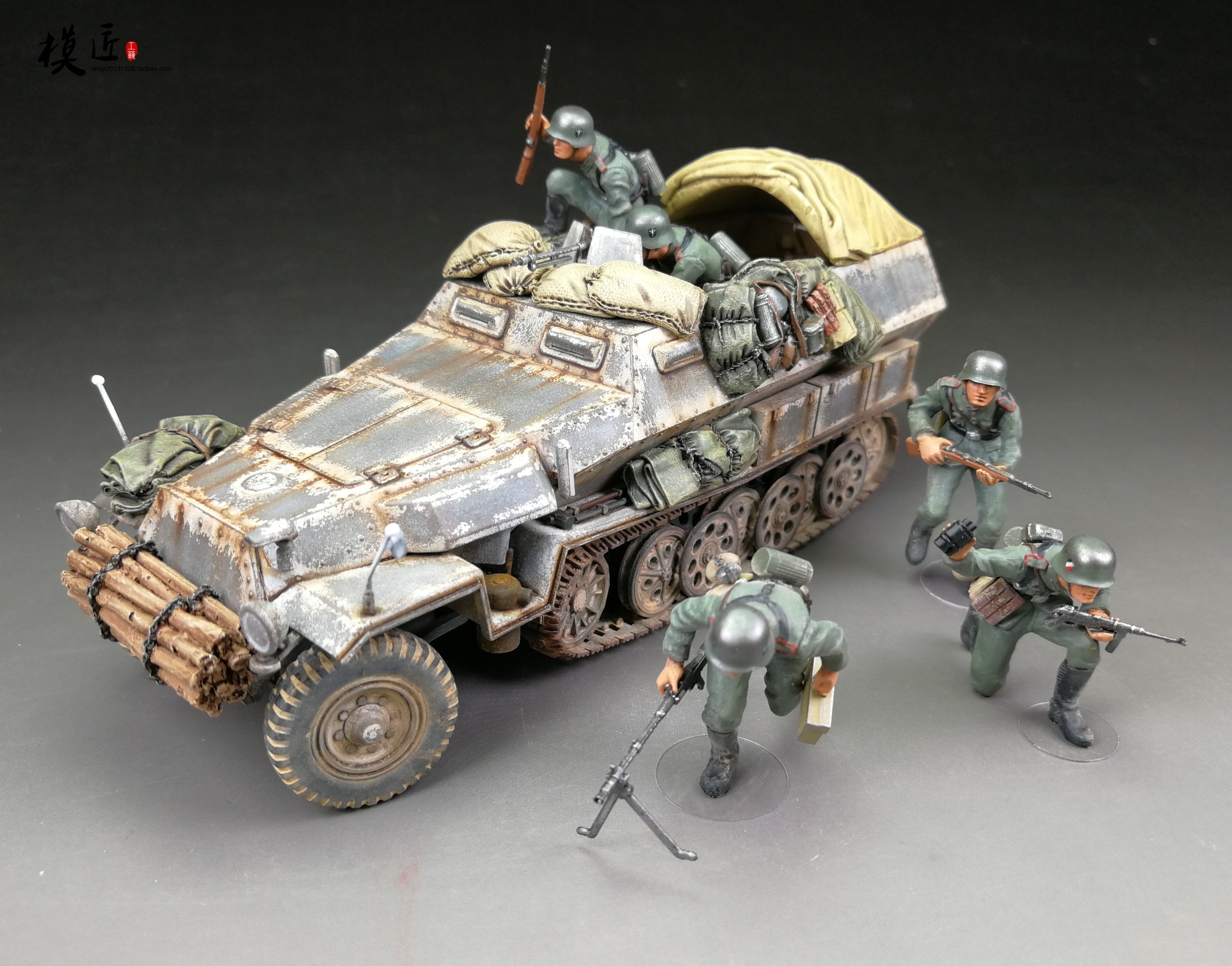 【模匠】 1/35田宫 35020德国251/1半履带装甲车 成品代工