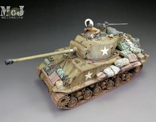 狂怒35346 35美国谢尔曼M4A3E8坦克终极版 田宫1 成品代工 模匠