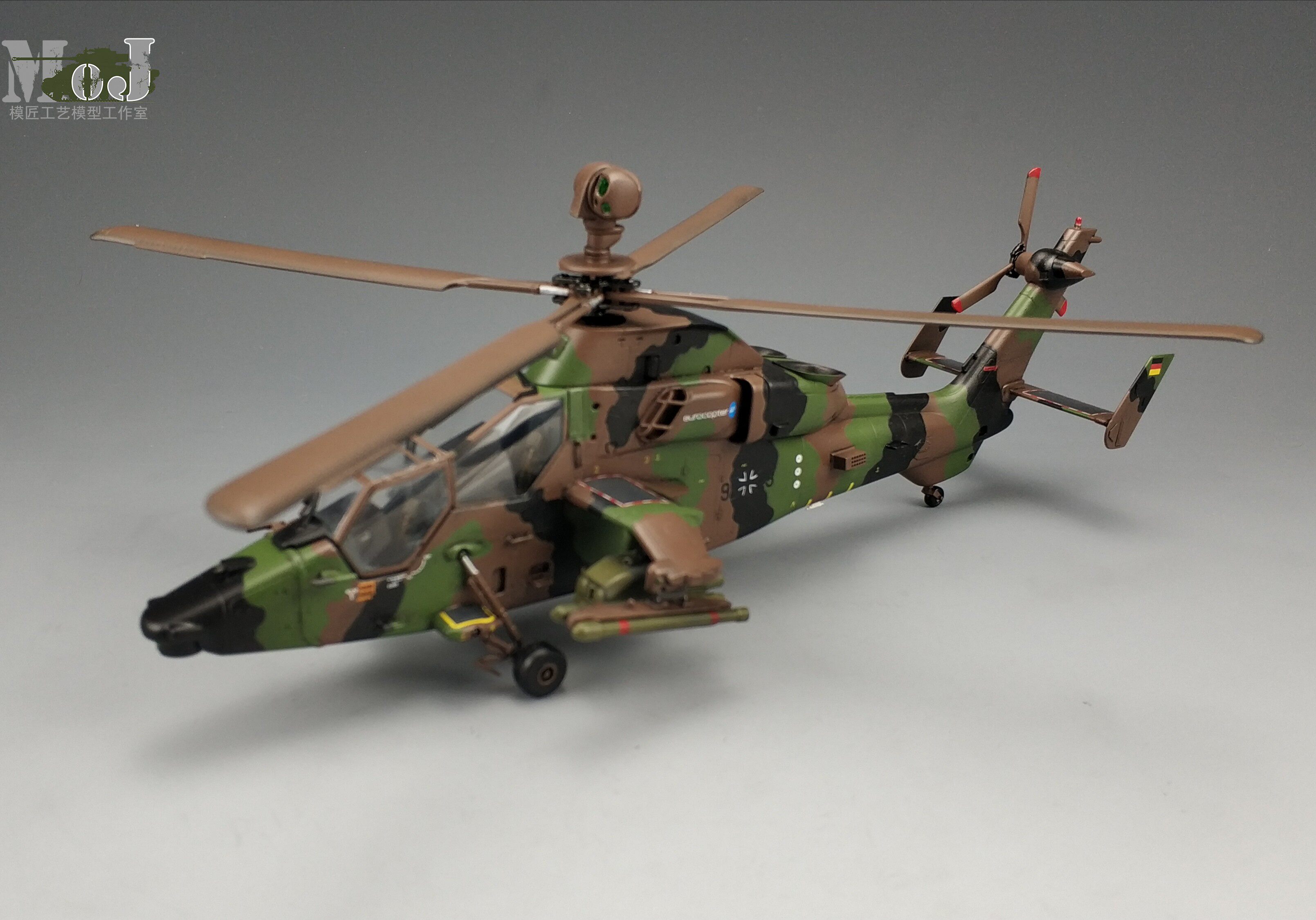 【模匠】1/48德国虎式直升机 意大利套件 成品代工