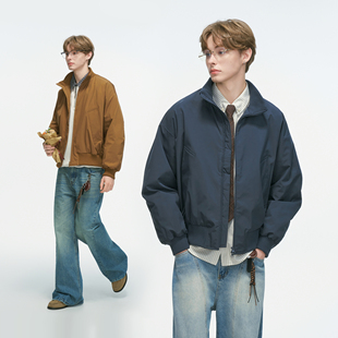 加厚保暖防风情侣飞行外套 90白鸭绒立领羽绒服男冬季 Dream made