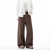 棕色水洗牛仔裤 男款 直筒阔腿裤 Dream 裤 美式 男生2026新款 子 made