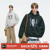 made 美式 连帽卫衣男秋冬季 Dream 新款 加绒加厚重磅休闲男生外套
