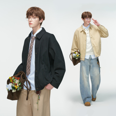 Dream made 美式cleanfit巴恩风工装夹克男款春秋季教练行政外套
