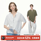 肌理感半袖 Dream T恤男女夏季 老钱风亨利领短袖 男生针织上衣 made