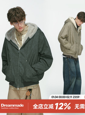 Dream made座山雕外套男款冬季加厚工装棉服cleanfit美式冬装棉袄