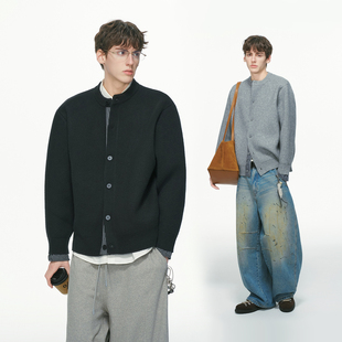 made 老钱风男生针织衫 假两件格纹开衫 秋冬季 外套 毛衣男款 Dream