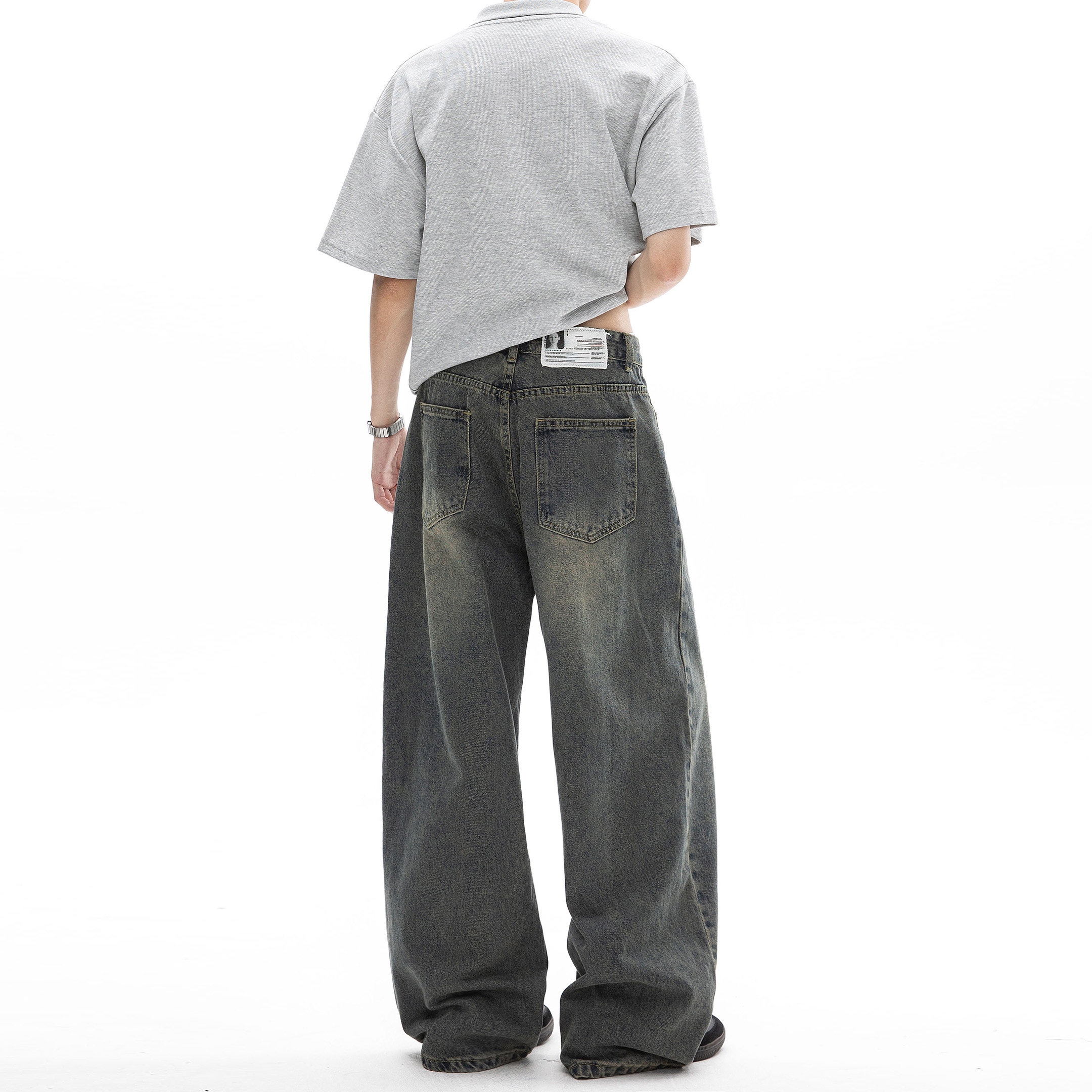 Dream made 美式复古水洗直筒牛仔裤男2025秋季新款宽松休闲长裤