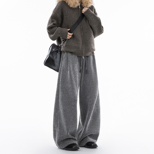 男生裤 Dream 加绒加厚直筒宽松2025新款 男冬季 子 made雪尼尔休闲裤