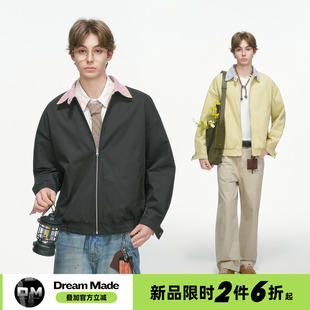 春秋季 Dream cleanfit双面穿条纹外套男款 美式 boxy短宽夹克 made