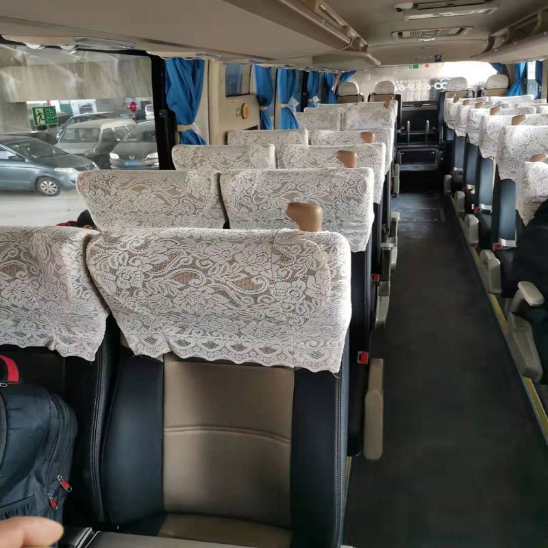 大巴车座椅头套宇通客车冒头考斯特蕾丝加厚金龙中巴广告冒头仿考