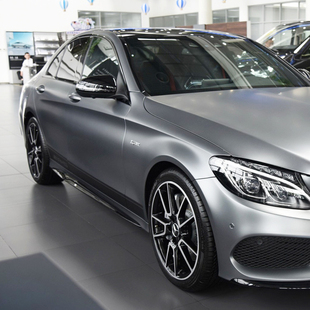 AMG改装 适用于奔驰C43车贴拉花C级 E级 E43 车身侧裙汽车贴纸 C63