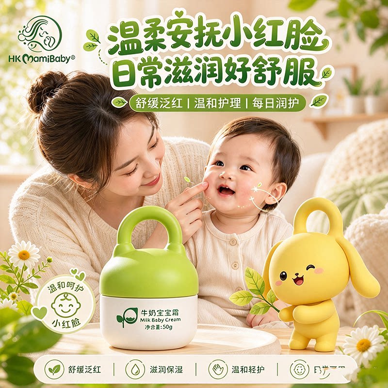 妈咪宝贝牛奶宝宝霜保湿霜爆奶面霜儿童婴补水滋润hkmamibaby正品