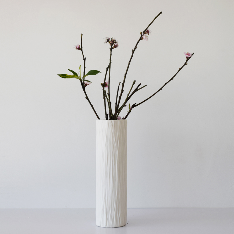 European style Modern simplicity White pigment a living room Bedroom decor Cylinder relief Ceramic ornaments vasein the Home accessories , Vase/Flower/Artificial flowers/Imitation jewelry , Flower/Vase , Vase  category - from Buy2taobao.com to provide professional Taobao agent buy service