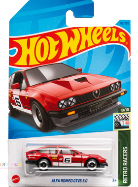 185号 ALFA ROMEO GTV6 3.0 阿尔法罗密欧 红色 美泰风火轮 RETRO