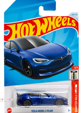 238号 TESLA MODEL S PLAID 特斯拉 紫色风火轮HW ROLLING METAL