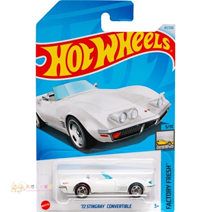 47号 '72 STINGRAY CONVERTIBLE 白色 风火轮 FACTORY FRESH