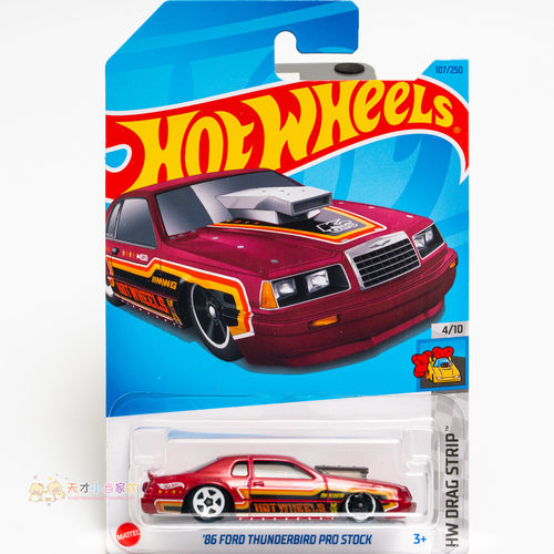 107号 '86 FORD THUNDERBIRD PRO STOCK 福特 紫红色 风火轮