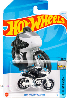 190号 1966 TRIUMPH TIGER 100 凯旋 白色 美泰风火轮 FACTORY FR