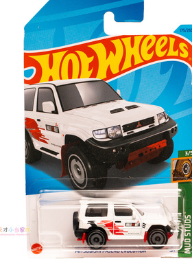 175号 MITSUBISHI PAJERO EVOLUTION 三菱 白色 美泰风火轮 MUD S