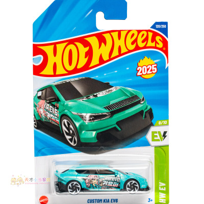 120号 CUSTOM KIA EV6 起亚 绿色 风火轮 HW EV系列25L