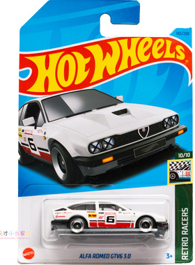 185号 ALFA ROMEO GTV6 3.0 阿尔法罗密欧 白色 美泰风火轮 RETRO