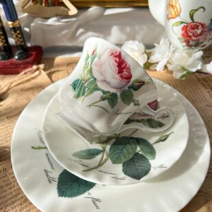 kirkham罗伊柯卡姆雷杜德玫瑰骨瓷茶壶茶杯咖啡杯碟平盘 英国roy