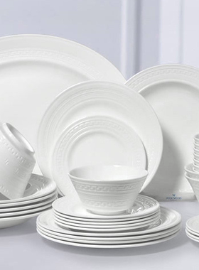 现货WEDGWOOD威基伍德intaglio意大利浮雕骨瓷中餐套装乔迁礼物