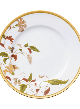 日本Noritake则武Islay浮雕描金日式骨瓷16.5cm方盘平盘斯里兰卡