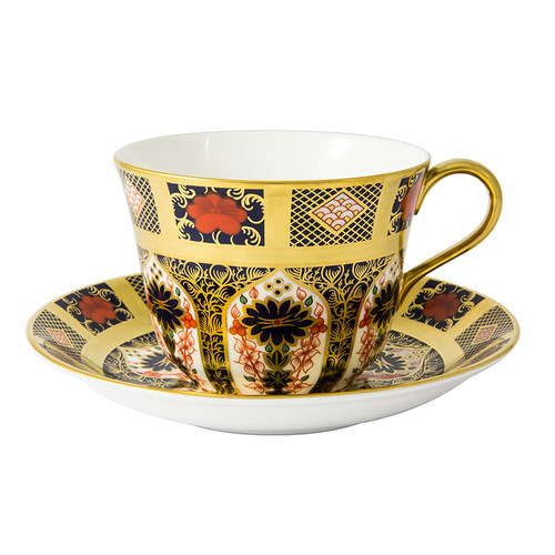 金色伊万里骨瓷早餐茶杯咖啡杯碟