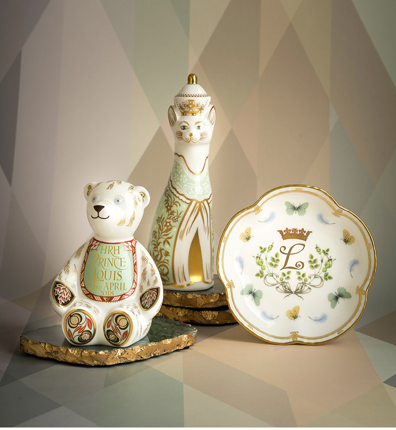 英国Royal Crown Derby德贝经典纪念骨瓷乔治王子诞生礼物礼盒装