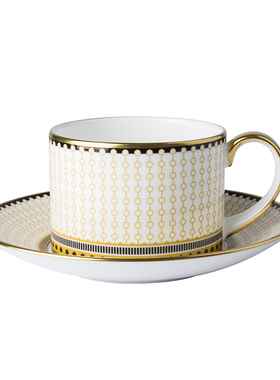 英国Royal Crown Derby德贝Oscillate - Ochre珠圆玉润茶杯碟家用