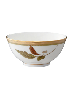 Noritake则武Islay浮雕描金日式骨瓷汤碗米饭碗面碗斯里兰无礼盒