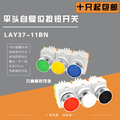 自复位按钮开关LAY37自锁