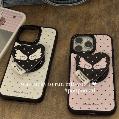 公主壳壳  韩系ins满屏星星翅膀磁吸适用于苹果16/15promax/iPhone14pro手机壳13圆边防摔保护套