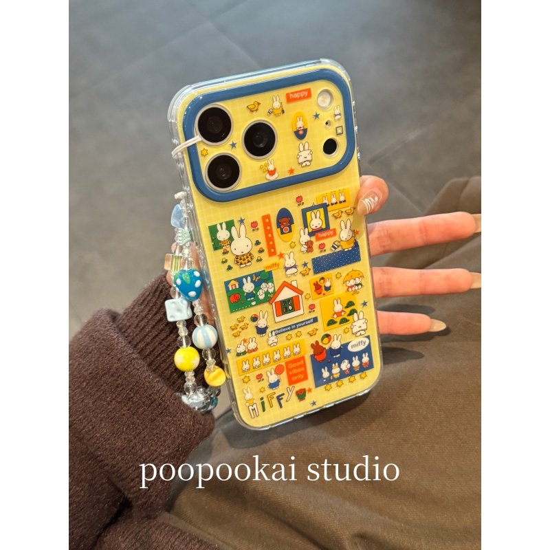 PooPookai可爱黄色房屋兔子插画适用于苹果16/17promax/iPhone15pro手机壳女款14全包防摔13保护套,3C数码配件,手机保护套/壳,淘宝优惠券,粉丝福利购,淘宝优惠卷