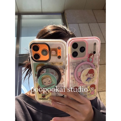 PooPookai可爱卡通奈良美智磁吸适用于苹果16/17promax/iPhone15pro手机壳女款14全包防摔13保护套