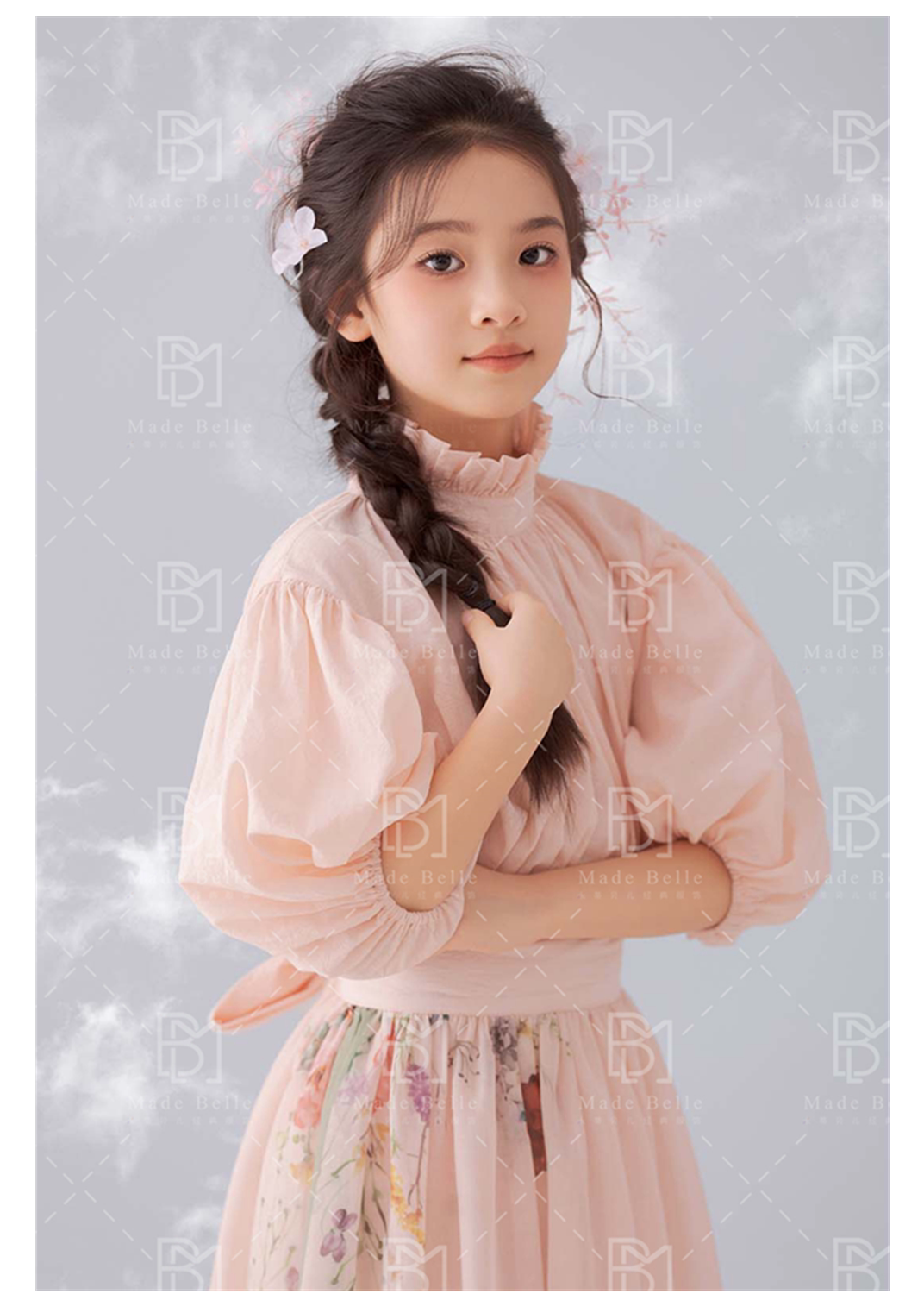 儿童摄影主题服装米蒂贝儿正版拍照衣服女童小香风拍摄服饰8-10岁