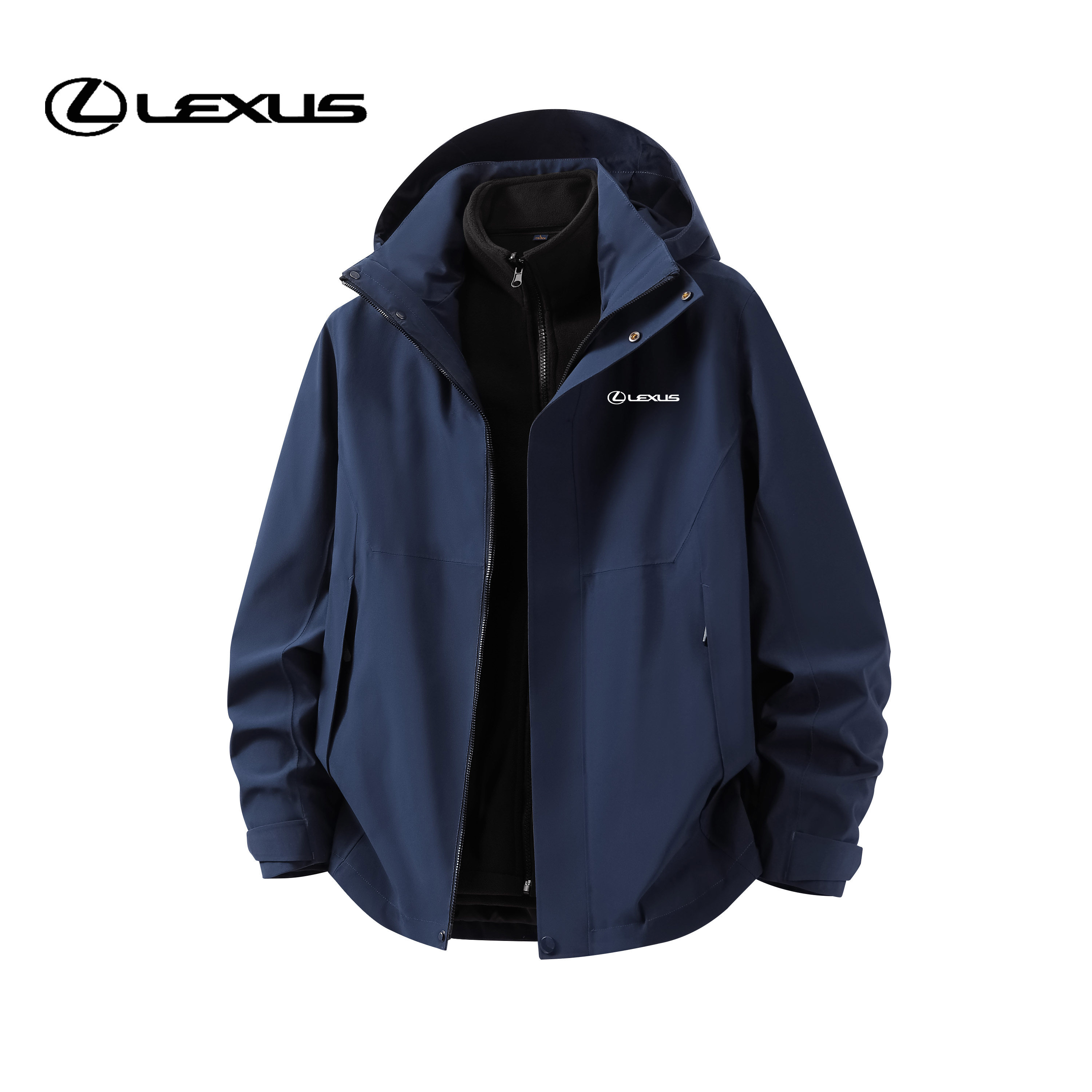 雷克萨斯冲锋衣定制工作服印logo4S店男女销售三合一工装保暖外套