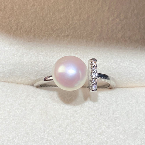 电镀时尚简约开口珍珠戒指