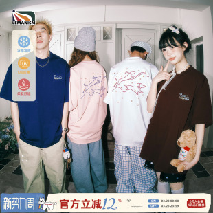 半袖 夏季 情侣上衣 潮流260G重磅星星小狗T恤2026新品 lemanism美式