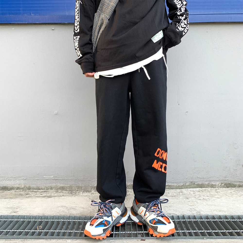Leman Kim Jun 2020 new pattern Spring man Casual pants Trend Easy letter printing motion trousers sweatpantsin the Men's clothing, sweatpants category - from Buy2taobao.com to provide professional Taobao agent buy service