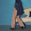 Leman Kim Jun ins Retro Trend Solid Straight Casual pants Easy Versatile Korean Edition Broad leg trousers